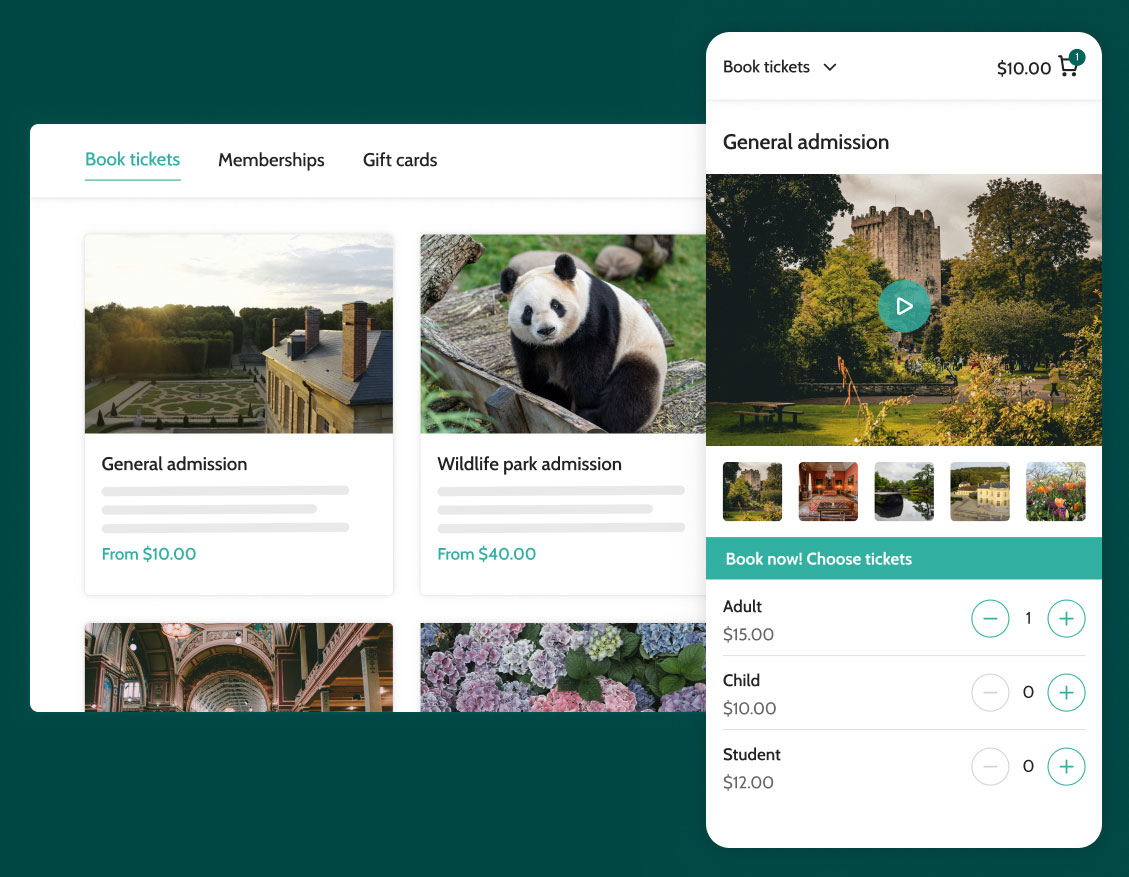 WebTicketManager alternative ticketing software and EPOS shop view